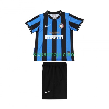 Billiga Fotbollströjor Inter Milan 2009 2010 Retro Barn Hemma tröja Kortärmad